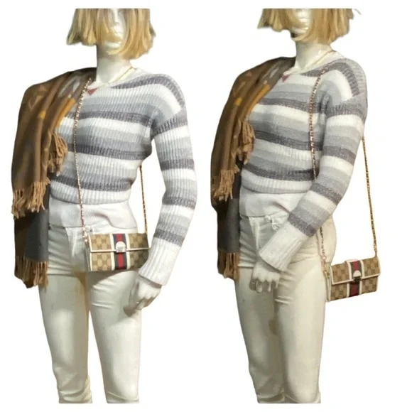 GUCCI GG Sherry Line Canvas Leather Wallet to Crossbody Bag ๐ผ - Picture 2 of 15